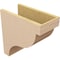 Ekena Millwork 8"W x 16"D x 16"H Classic Garner Rough Cedar Woodgrain TimberThane Corbel, Primed Tan CORUR08X16X16GARRCPR - alternate 4